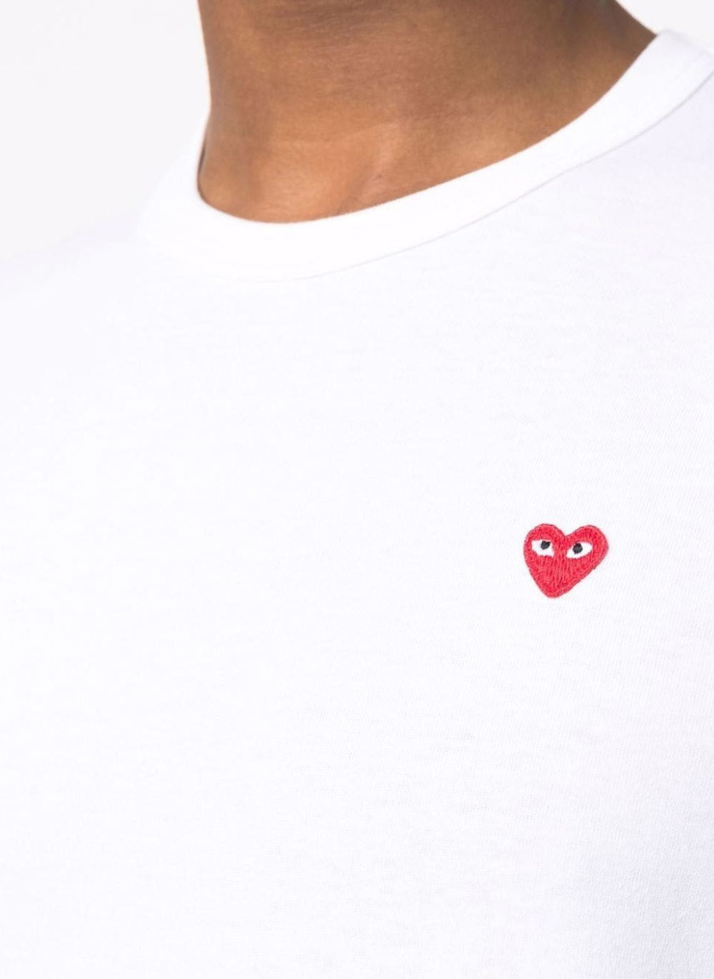 COMME DES GARÇONS PLAY | Men's Long Sleeve Logo Patch T-Shirt